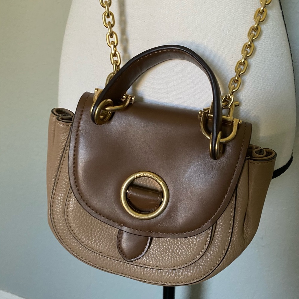 Michael Kors Brown Mini Bag with Gold Accents
